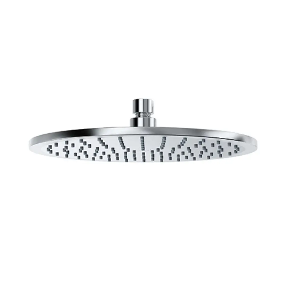 Kludi Kopfbrause mit flacher, runder Form und gleichmäßiger Düsenausführung. Oberfläche in Chrom mit dezentem Muster auf der Brausefläche.
